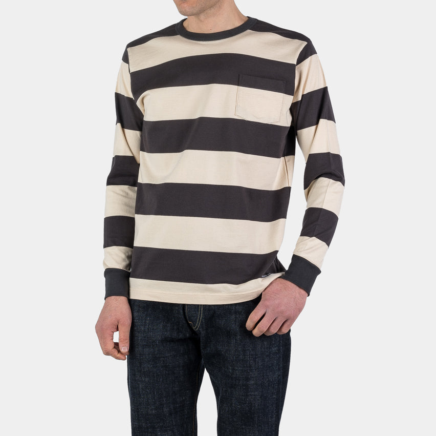 Wide Border L/S Tee - Oatmeal