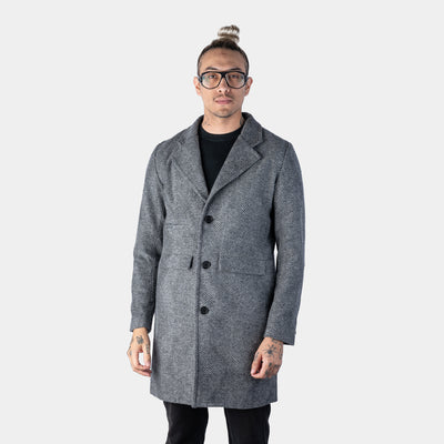 Chesterfield Wool Coat - Grey