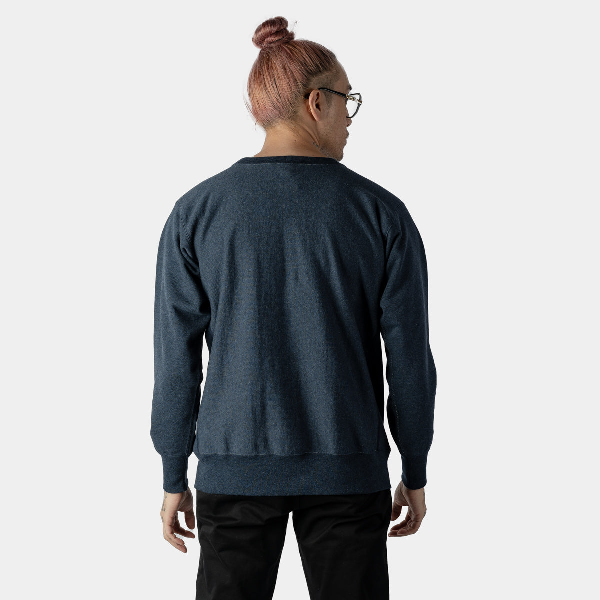 Reverse Crew Sweat - Navy Mix