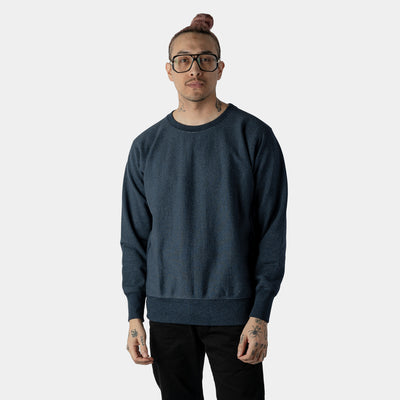 Reverse Crew Sweat - Navy Mix