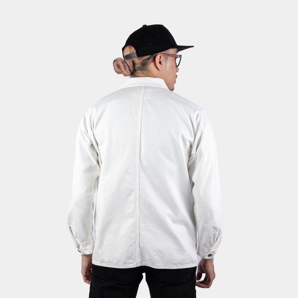 Denim Coverall - White