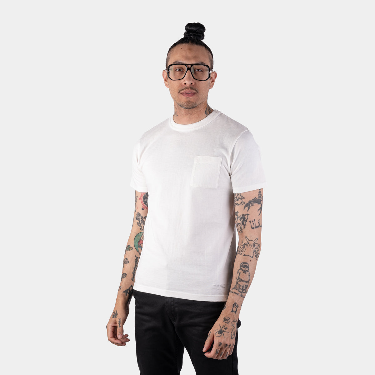 Loop Wheel Pocket Tee - White