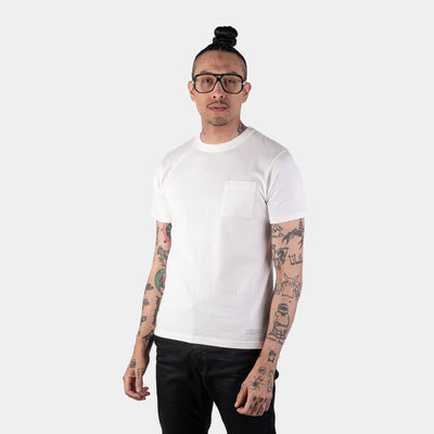Loop Wheel Pocket Tee - White