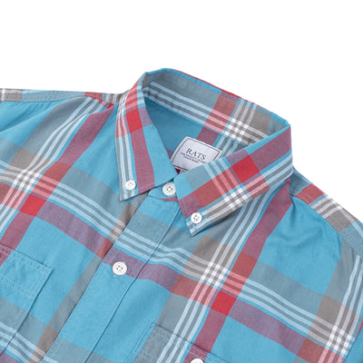 Button Down Check Shirt - Blue/Red