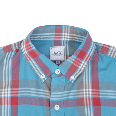 Button Down Check Shirt - Blue/Red