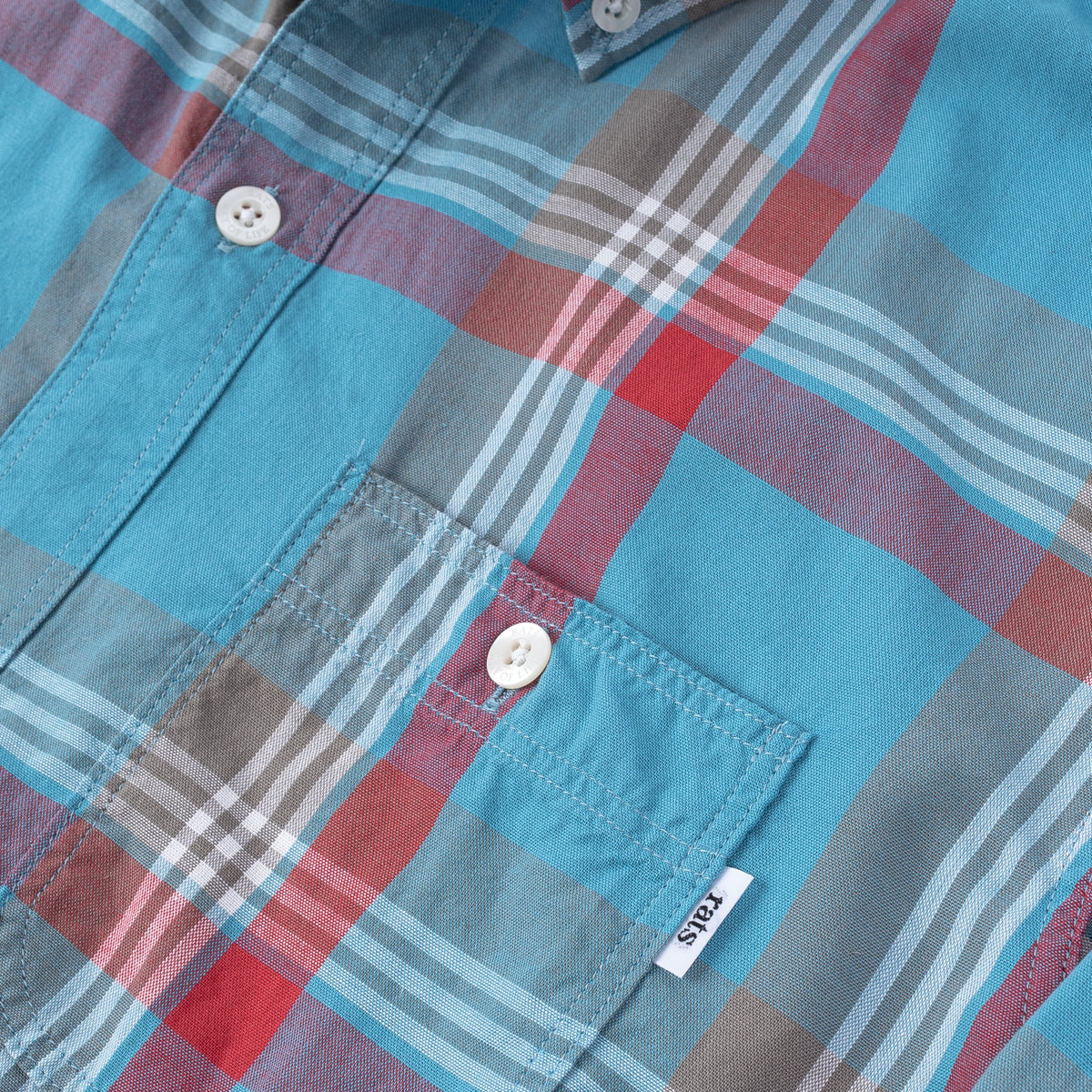 Button Down Check Shirt - Blue/Red