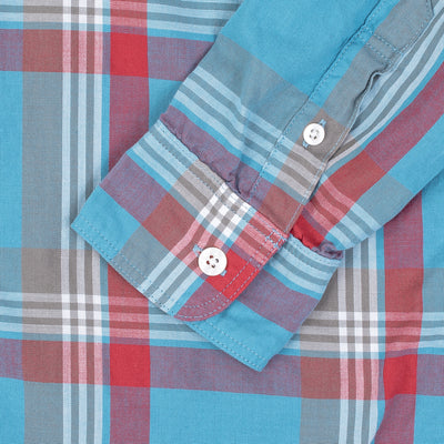 Button Down Check Shirt - Blue/Red