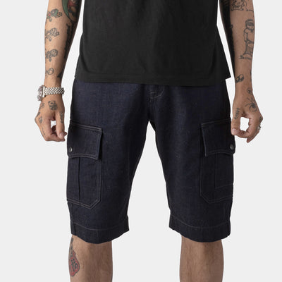 Mil Denim Fatigue Shorts  - Indigo