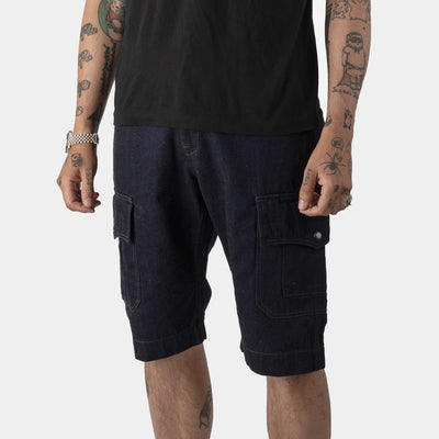 Mil Denim Fatigue Shorts  - Indigo