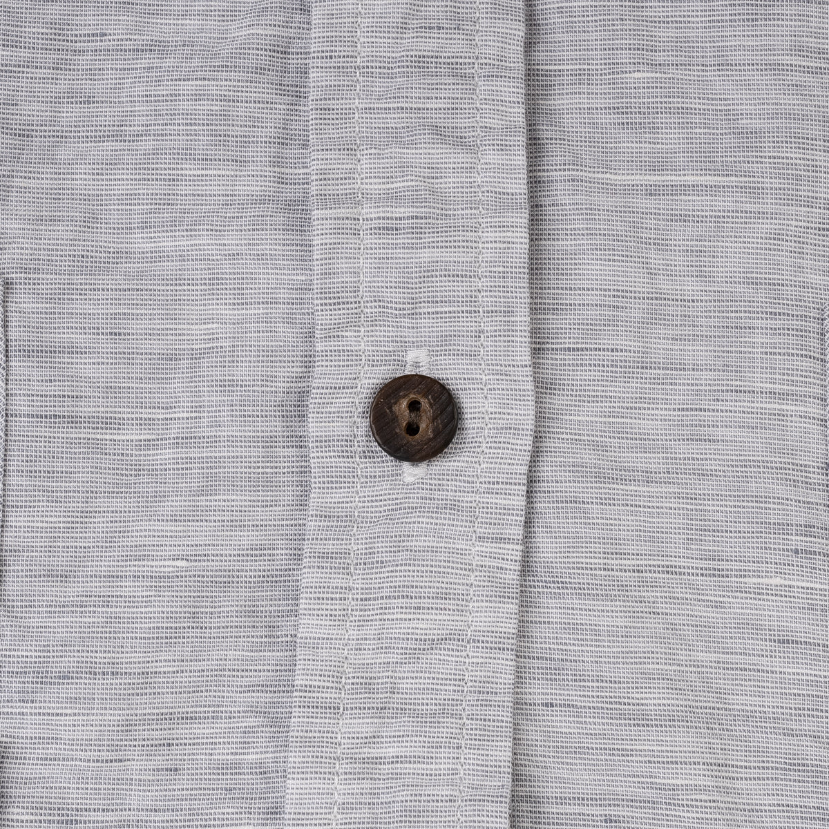 Chambray Stand Collar Shirt - Grey