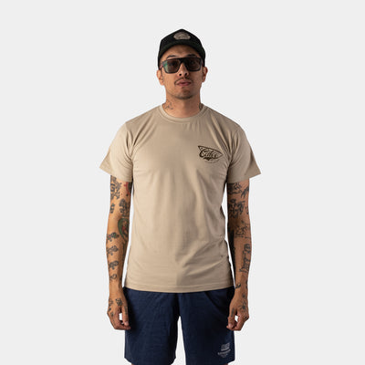 Logo Crewneck Tee - Beige