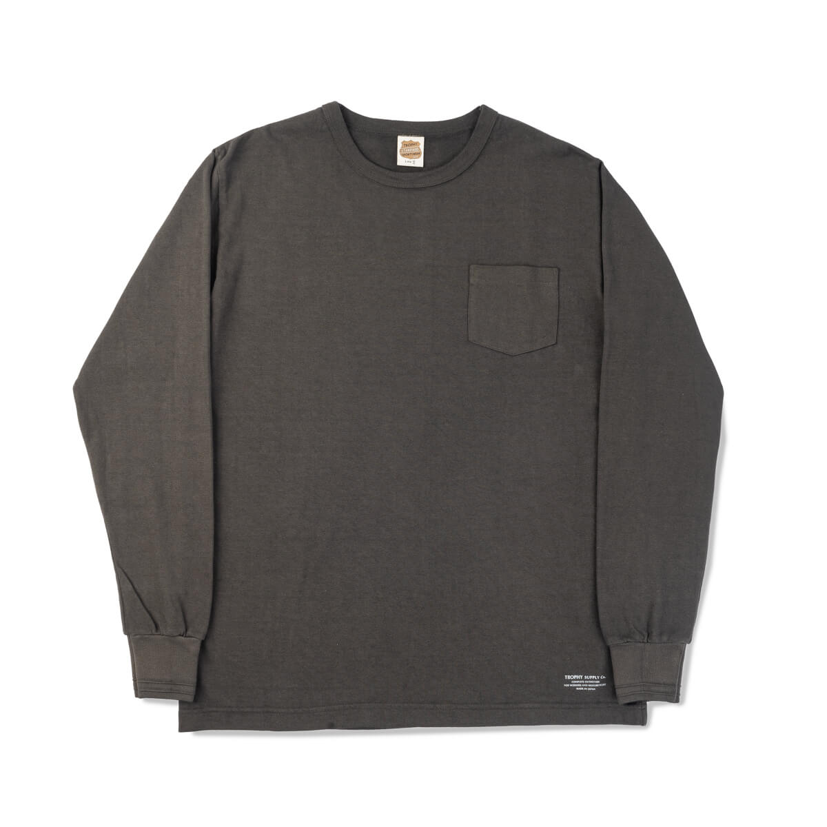 Box Logo OD L/S Tee - Gun Black