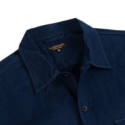 9oz Denim Prisoner Shirt - Dark Indigo