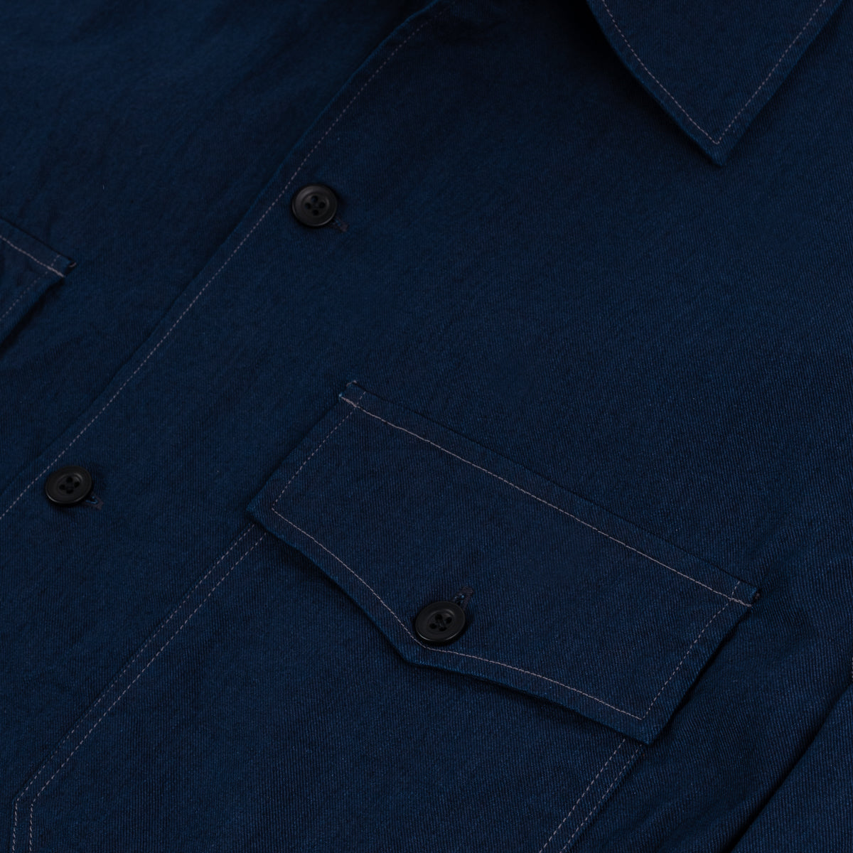 9oz Denim Prisoner Shirt - Dark Indigo