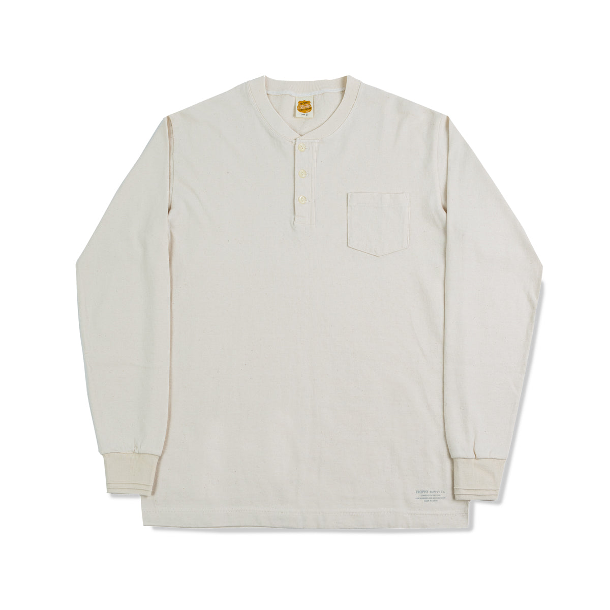 OD Henley Long Sleeve Tee - Natural