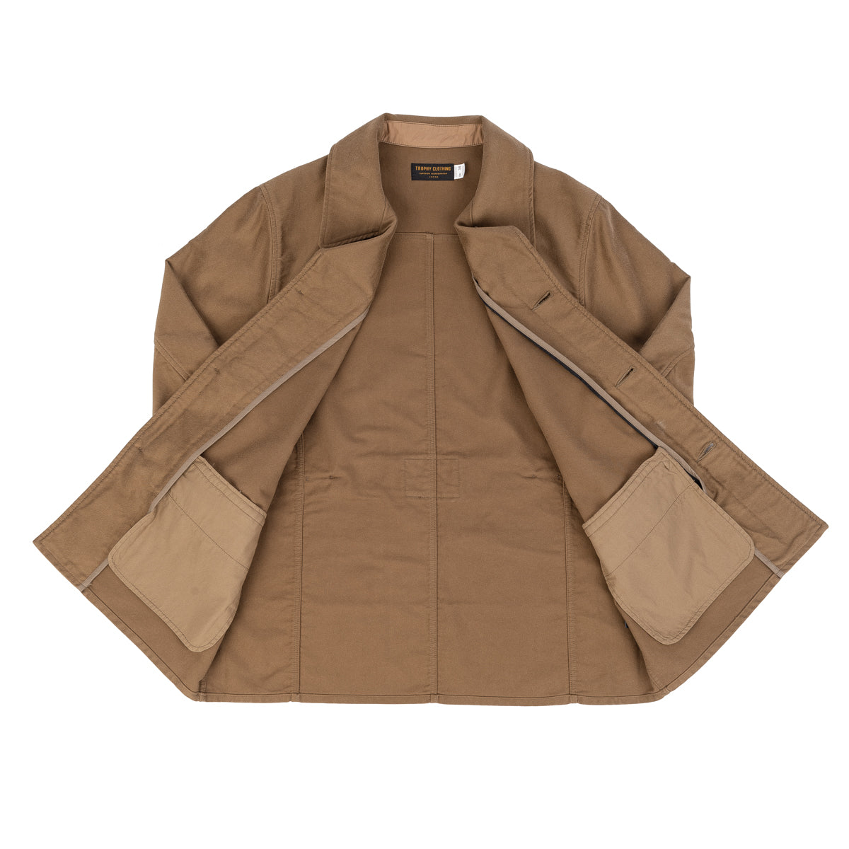 Hercules Cotton Moleskin Coat - Beige