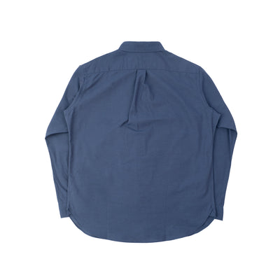 Chambray Long Sleeve Shirt - Navy Blue