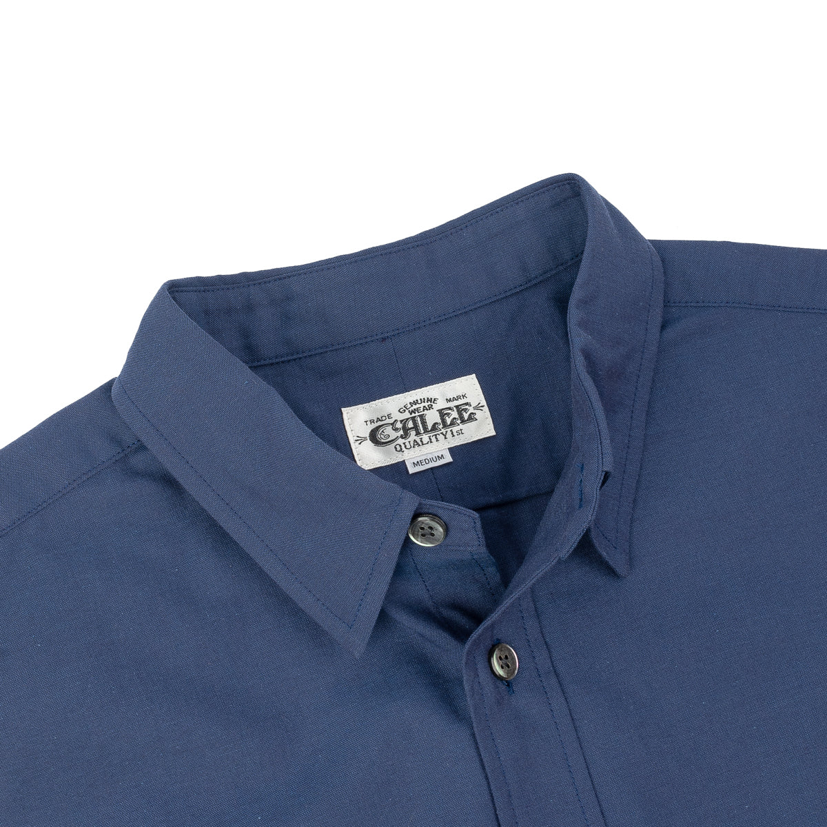 Chambray Long Sleeve Shirt - Navy Blue