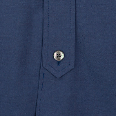 Chambray Long Sleeve Shirt - Navy Blue